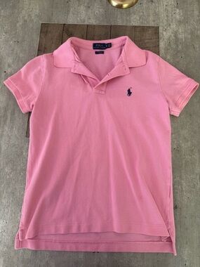 Polo by Ralph Lauren Kids Pink Polo with Navy Pony